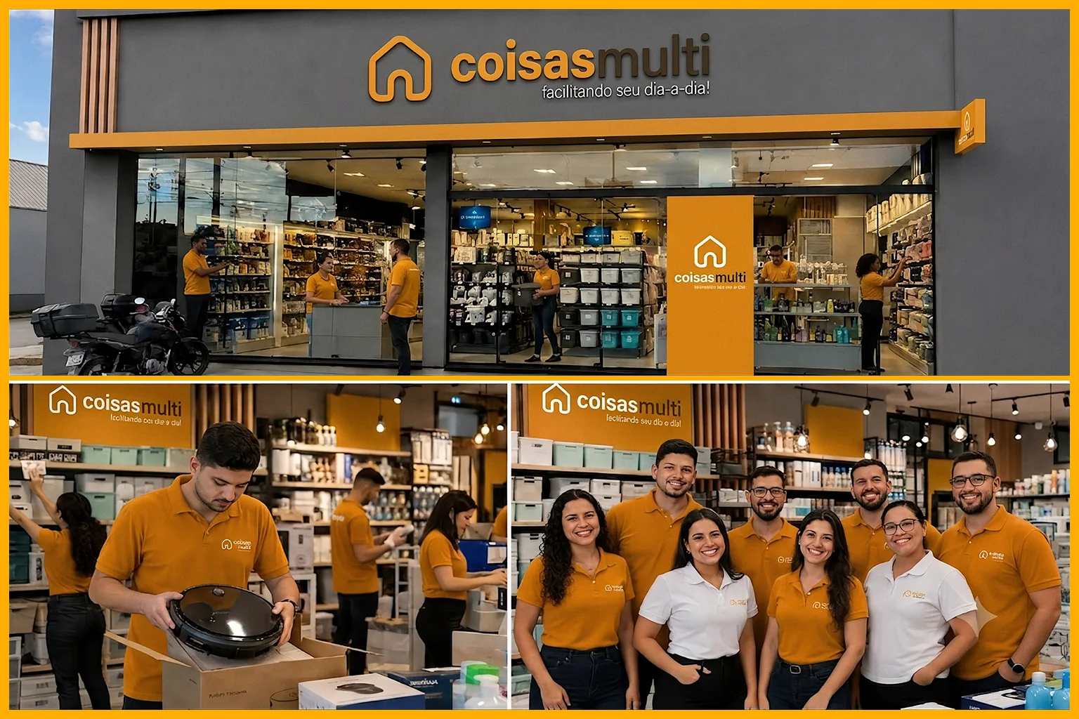 Loja Coisas Multi — fachada e equipe